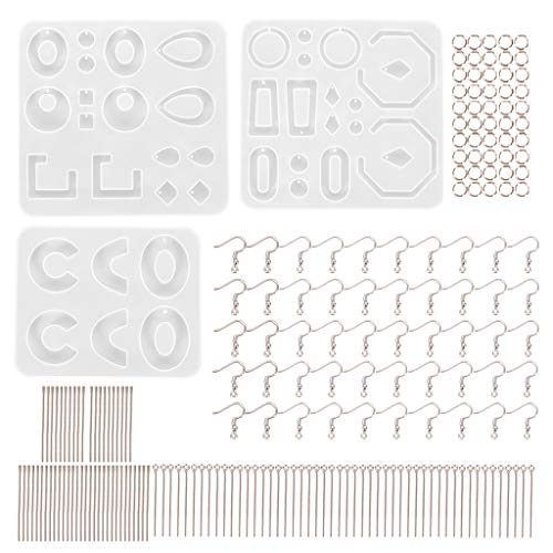 Lodoot 1 Set Kristall-Epoxidharz-Form, geometrische unregelmäßige Ohrringe, Anhänger, Gießform aus Silikon von Lodoot