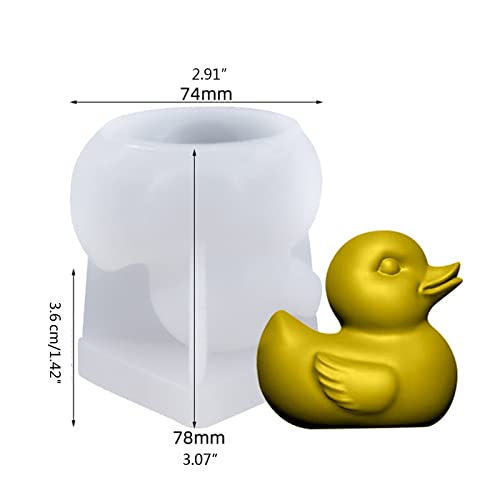 Lodoot 3D-Cartoon-Ente Epoxidharz-Form Gips-Silikonform Silikon von Lodoot