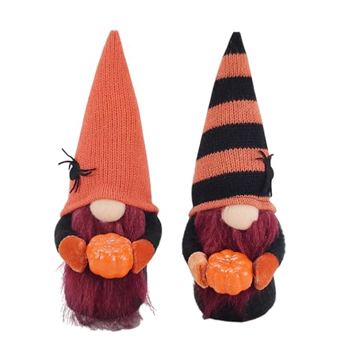 Lodoot Halloween-Zwerge, Puppenfiguren, Heimdekoration, handgefertigte Zwerg-Polyester-Figuren für Büro, Party, Polyester, 2 Stück von Lodoot