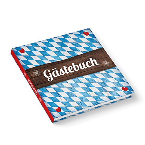 Logbuch-Verlag Bayerisches Gästebuch Hochzeit Geburtstag Hochzeitsgästebuch alle Feste 21 x 21 cm blau weiß kariert von Logbuch-Verlag