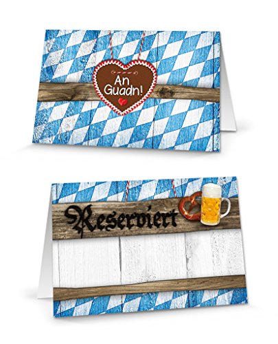 Logbuch-Verlag 100 Reserviert Schilder zum Beschreiben bayerisch Oktoberfest Biergarten von Logbuch-Verlag