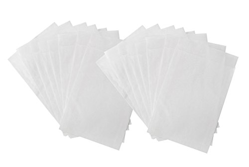 Logbuch-Verlag 100 kleine Papiertüten weiß leicht transparent Pergaminpapier Papierbeutel PERGAMIN Tüten 10,5 x 15 cm von Logbuch-Verlag