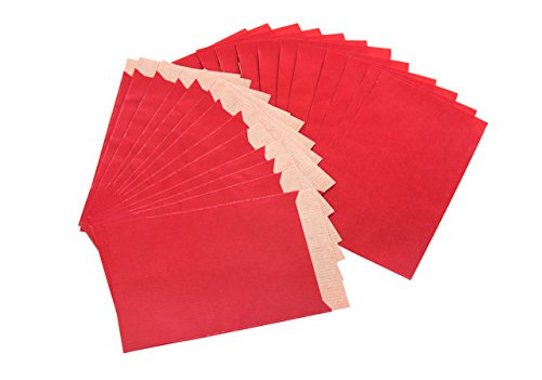 Logbuch-Verlag 100 mini Papiertüten 9,5 x 14 cm rot Papierbeutel - Verpackung kleine Geschenke Mitgebsel Hochzeit Weihnachten von Logbuch-Verlag