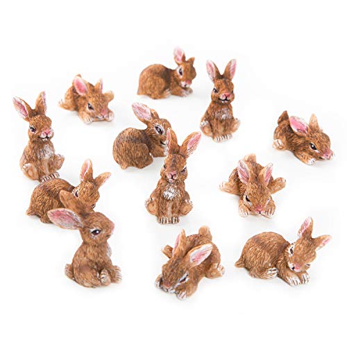 Logbuch-Verlag 9 kleine Osterhasen Hasen Figuren 5 cm Mini Osterdeko Tischdeko Ostern Deko Geschenk von Logbuch-Verlag