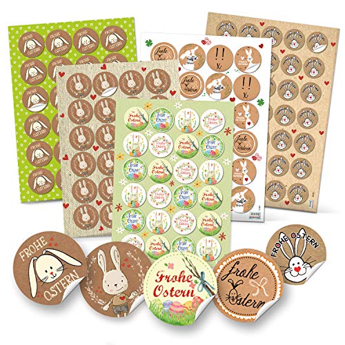 Logbuch-Verlag 131 Ostersticker SET kleine Osteraufkleber Osterhase Ostern Aufkleber Verpackung Ostergeschenke von Logbuch-Verlag