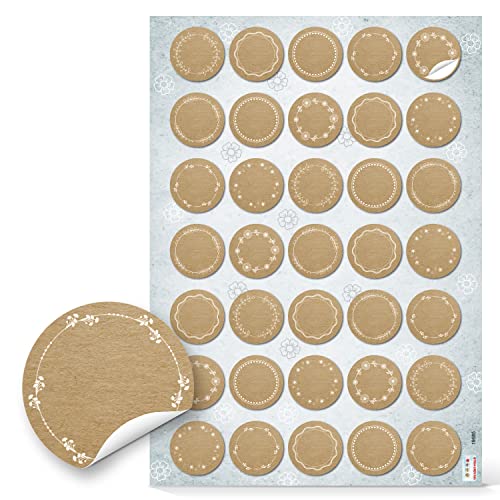 Logbuch-Verlag 140 Etiketten Glas Dose Aufkleber blanko neutral universal Etikett Marmeladen Flaschen Hochzeit Deko 3,2 cm von Logbuch-Verlag