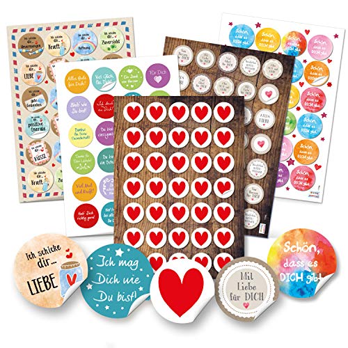 Logbuch-Verlag 142 kleine Deko Sticker SET Sprüche Worte Zitate Liebe Motivation Aufkleber positiv Spruchaufkleber Geburtstag Freunde von Logbuch-Verlag