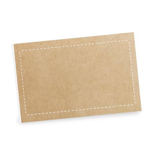 Logbuch-Verlag 20 kleine Karteikarten Karten Kraftpapier beidseitig 7,4 x 10,5 cm DIN A7 blanko Kärtchen beschreibbar 250g/m² von Logbuch-Verlag