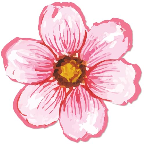 Logbuch-Verlag 200 Blumen Sticker rosa pink Blüte selbstklebend Aufkleber für Floristik Blumenhandel Gärtnerei 4 cm von Logbuch-Verlag