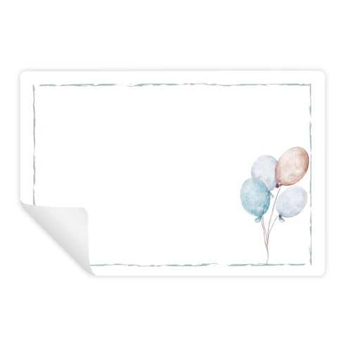 Logbuch-Verlag 25 Geschenkaufkleber Luftballons Etiketten zum Beschriften Geburtstag Geschenke Aufkleber Namen 7,4 x 5,2 cm von Logbuch-Verlag