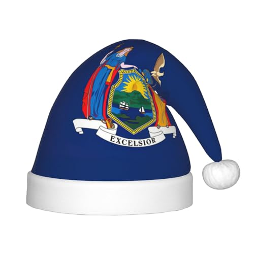 Logdgnk New York State Flag Print Outdoor Xmas Accessory For Unisex Santa Hats For Crafts,Parties And Santa Beanie von Logdgnk