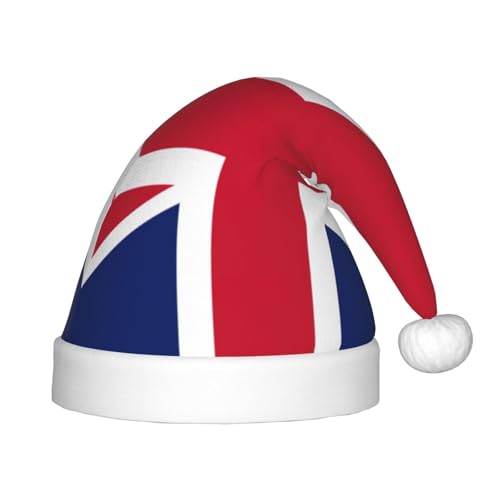 Logdgnk Weihnachtsaccessoire mit britischer Flagge, Unisex, Weihnachtsmannmützen zum Basteln, Partys und Weihnachtsmannmützen von Logdgnk