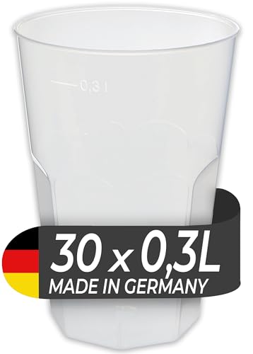 LogiPack GeRo 30 Mehrwegbecher Cocktailbecher 0,3l Made in Germany | Wiederverwendbar | transparent aus PP (Cocktailbecher 0,3l) von LogiPack GeRo