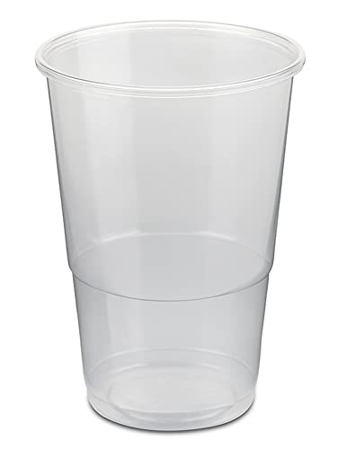 LogiPack GeRo Trinkbecher 330cc | Eichstrich 0,25l | Bierbecher Plastikbecher Einwegbecher aus Kunststoff PP (Polypropylen), Transparent klar | Ausschankbecher (100) von LogiPack GeRo