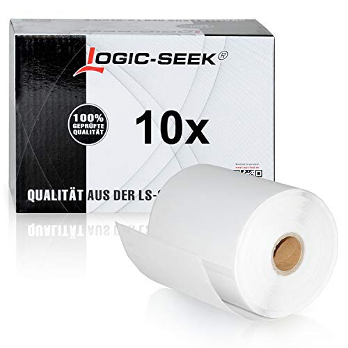 Logic-Seek 10 Rollen Große Versandetiketten kompatibel für S0904980 Labelwriter 4 XL - je 220 Etiketten 104x159mm von Logic-Seek