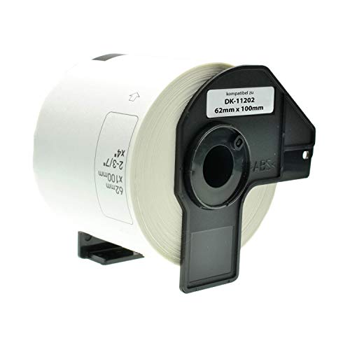 Logic-Seek Versand-Etiketten kompatibel für Brother DK-11202-300 Stück - 62mm x 100mm P-Touch QL-1050 1060N 500 550 560 570 580 700 500 A BS BW 560 VP YX 580N 650TD 710W 720NW - Weiss von Logic-Seek