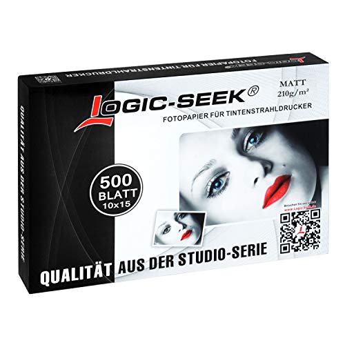 Logic-Seek Fotopapier Matt 10x15 210g/qm 500 Blatt Premium LS-F500M210 von Logic-Seek