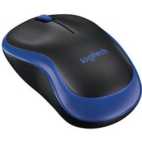 Logitech M185 Maus kabellos schwarz, blau von Logitech