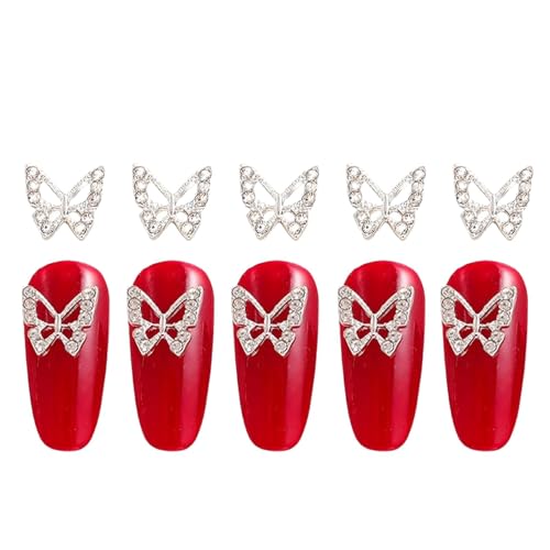 Lokaquk 3D-Nagel-Strasssteine, Schmetterlinge für Nagelkunst, Maniküre-Schmuck, Nagelkunst-Anhänger für Acrylnägel, Nagelkunst-Dekoration und Basteldesign von Lokaquk