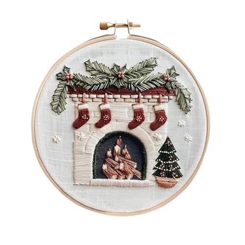 Lokaquk Deluxe Christmas Embroidery Kit | Beautiful Stocking Patterns for Holiday Décor | Perfect for Beginners & Experts, Fun Family Craft Set for Adults & Kids – Create Handmade von Lokaquk