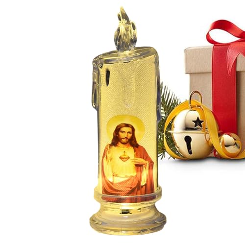 Lokaquk Led Prayer Flameless Candles | Religious Led Candles | Devotional Prayer Candle Set, Flameless Candles for Home, Ambience Lighting for Prayer, Flickering Led Candles, Meditation Candle Set von Lokaquk