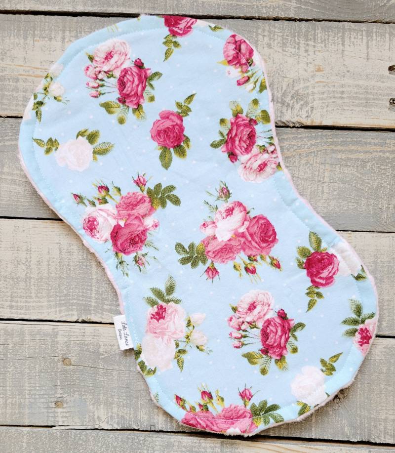 Blau Rosa Rosa Baumwolle Und Minky Baby Burp Tuch Weicher Rag Native Western Boho Junge Mädchen Shower Geschenk Southwest Cowboy von LolaLanaeDesignsCo