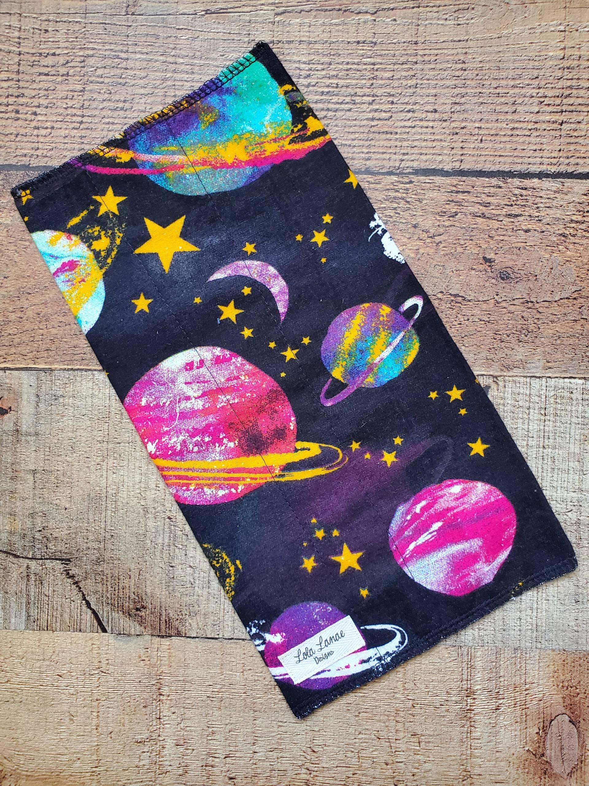 Planeten Galaxy Space Super Kuscheln Flanell Kleine Burp Tuch 100 % Baumwolle Rag Extra Absorbierende Weiche Bunte Unpaper Handtuch Serviette von LolaLanaeDesignsCo