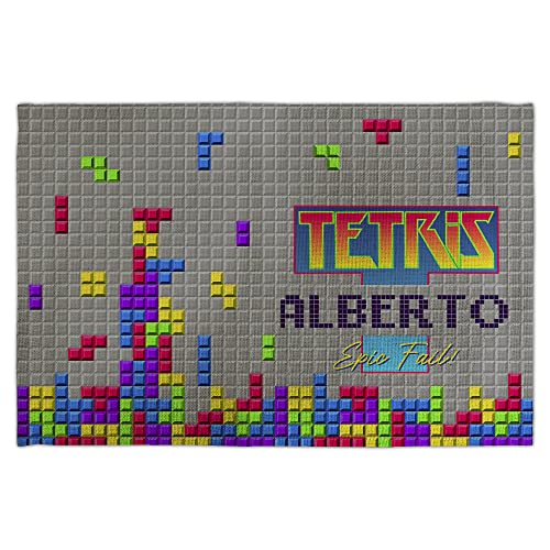 Platzdeckchen Stoff. Tischset Kinder. Platzdeckchen Abwaschbar Kinder. Tischset mit Namen. 30x45 cm. Personalisierte Geschenke. Tetris von LolaPix