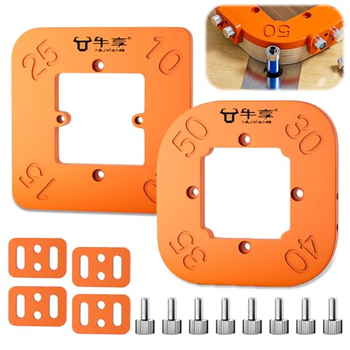 2 Stück Frässchablone Radius Schablonen Ecke, Vier-in-Eins-Positionierungswerkzeug für Holzbearbeitung R10 R15 R20 R25 R30 R35 R40 R50 für runde Ecken für die Holzbearbeitung Universelles Werkzeug DIY von Lomhyve