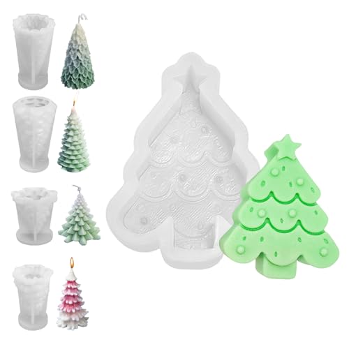 Silikonformen Gießformen Weihnachten 3D Silikonform Weihnachten Kerzen Silikonform Weihnachtsbaum Silikonform Baum Gießform Weihnachten Gießformen Silikon Weihnachten Silikonform Tannenbaum (LA1040M) von LongHoneySong