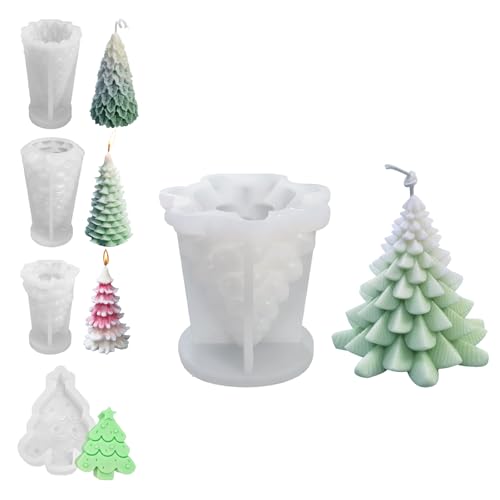 Silikonformen Gießformen Weihnachten 3D Silikonform Weihnachten Kerzen Silikonform Weihnachtsbaum Silikonform Baum Gießform Weihnachten Gießformen Silikon Weihnachten Silikonform Tannenbaum (LA1040J) von LongHoneySong