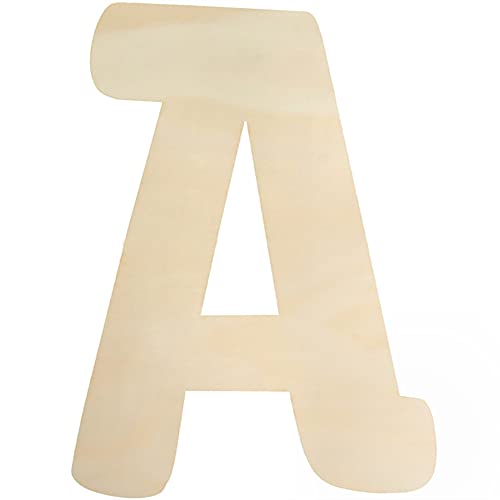 Große Holzbuchstaben, 30 cm Holzbuchstabe für Bastelarbeiten, Kindernamen, Hauptstadt, Alphabet, 5 mm dick, unlackierte MDF-Holzscheiben, Kinderzimmer, Wandbehang, Schild, Gemälde Heimdekoration (A) von Longan Craft