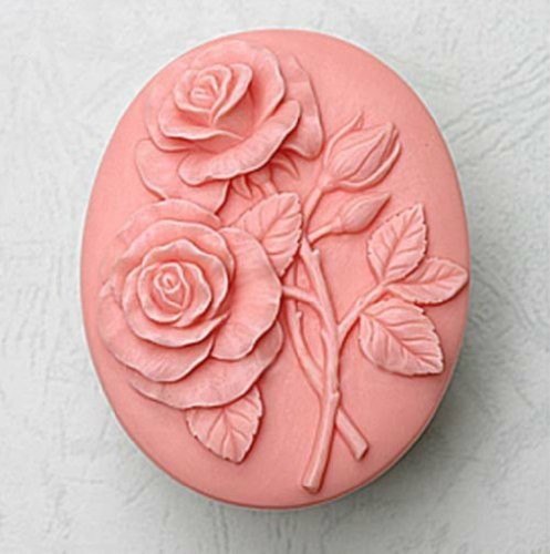 LC Zwei Rose N007 Form Craft Art Silikon Seife Form Craft DIY, Seifengießform Kerze handgefertigt von Longcang mold