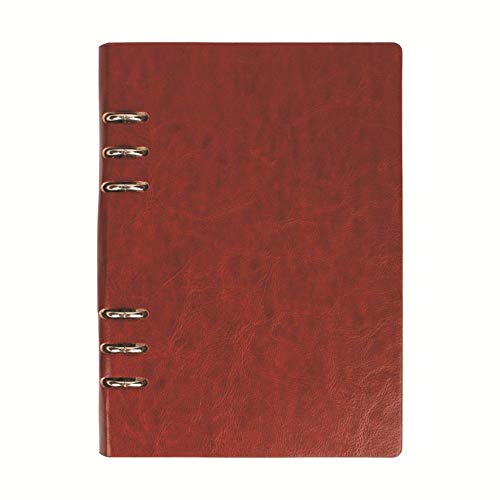 Notizbuch A5 Kunstleder-Tagebuch PU Leder Business Notizblöcke Personal Organizer Planer Bullet Journal Ringbuch Weihnachten Geschenke für Büro Schule (Schwarz) von Longsing