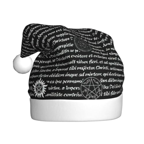 Longzehao Plüsch Weihnachtshut für Erwachsene Deko Hut inspiriert Übernatürlichen Design Uni Weihnachtsmann Hut für Weihnachtsaccessoires von Longzehao