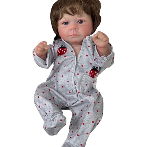Lonian Reborn Puppen - 18 Zoll lebensechte Neugeborene Baby Mädchen Puppen mit Kleidung und Spielzeug Zubehör Geschenk für Kinder ab 3 Jahren (Körper aus Baumwolle) von Lonian