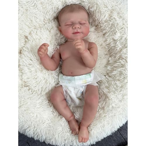 Lonian Reborn Puppen 19 Zoll realistische schlafende neugeborenes Baby mit weichem Körper poseable Full Vinyl Body waschbar Bad Puppe (ohne Kleidung (Mädchen) von Lonian