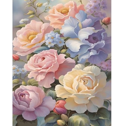 Lonmo Art Diamond Painting Erwachsene-Diamond Painting Blume,5D Diamant Malerei für Geschenk Home Wall Decor (12x16inch) von Lonmo Art