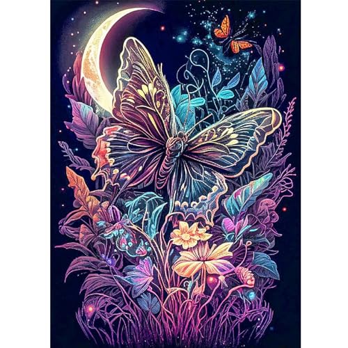 Lonmo Art Diamond Painting Set für Erwachsene,Schmetterling Diamond Painting Kits,5D Diamant Malerei für Geschenk Home Wall Decor (30X40CM) ﻿ von Lonmo Art