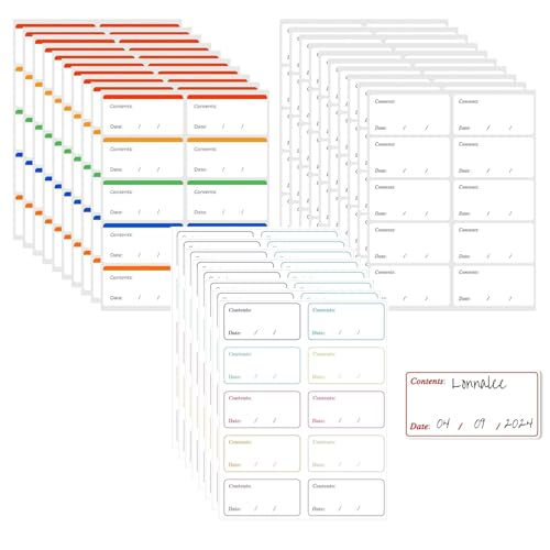 240 Stück Gefrieretiketten zum Beschriften Etiketten Selbstklebend Küchen,6x3cm Klebeetiketten Etiketten Lebensmittel für Gefrierdosen & Gefrierbeutel Adressetiketten von Lonnalee
