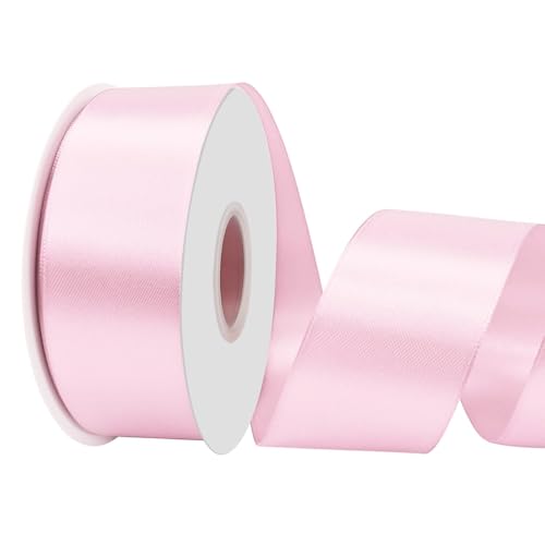 LoomJoyz Doppelseitige 38mm Rosa Satinband 45 Meter Satinband Ideal für Geschenkverpackung Blume Bouquet Handwerk Hochzeiten Blumenarrangements Bögen von LoomJoyz