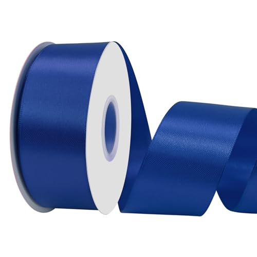 LoomJoyz Doppelseitige 40mm Marineblaue Satinband 45 Meter Satinband Ideal für Geschenkverpackung Blumenstrauß Handwerk Hochzeiten Blumenarrangements Bögen von LoomJoyz