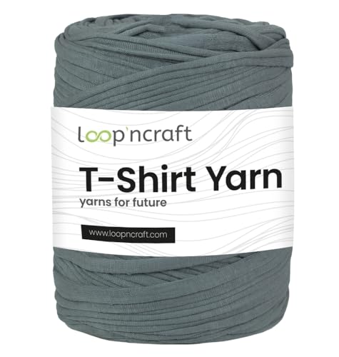 Loopncraft Textilgarn, Steinfarbe, 350g, T-Shirt Yarn, Recyling Garn von Loopncraft