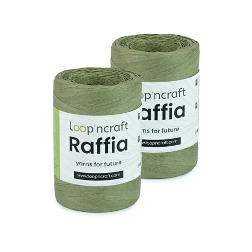 Raffia Papiergarn 2er-Set, Khaki, Loopncraft, 2 X 100g, Raffia Yarn, Natur Bastband Raffia Papiergarn 2er-Set, Khaki, Loopncraft, 2 X 100g, Raffia Yarn, Natur Bastband von Loopncraft