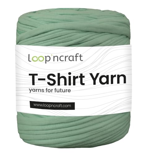 Textilgarn, Aqua Green, Loopncraft, 750g, T-Shirt Yarn, Recyling Garn von Loopncraft