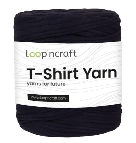 Textilgarn, Aubergine Violett, Loopncraft, 750g, T-Shirt Yarn, Recyling Garn von Loopncraft