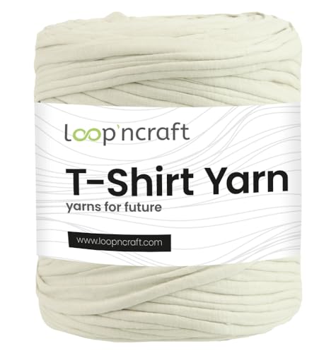 Textilgarn, Babypuder, Loopncraft, 750g, T-Shirt Yarn, Recyling Garn von Loopncraft