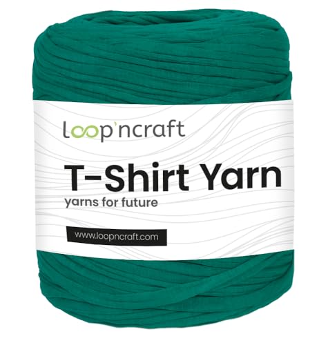 Textilgarn, Blattgrün, Loopncraft, 750g, T-Shirt Yarn, Recyling Garn von Loopncraft