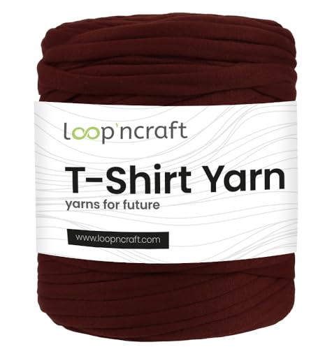 Textilgarn, Brick Red, Loopncraft, 750g, T-Shirt Yarn, Recyling Garn von Loopncraft