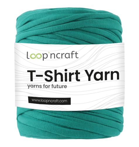 Textilgarn, Cyan Green, Loopncraft, 750g, T-Shirt Yarn, Recyling Garn von Loopncraft